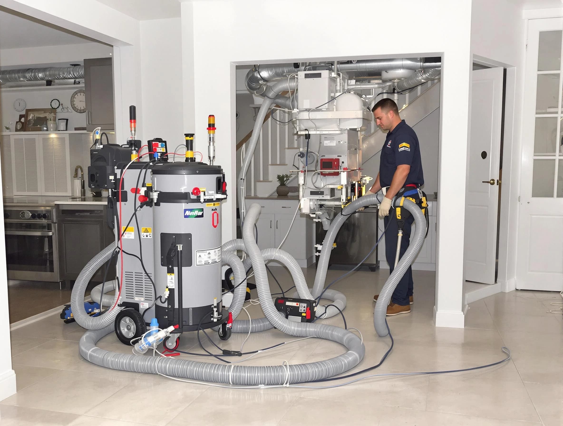Christiana Air Duct Cleaning technician operating negative pressure cleaning equipment for thorough duct maintenance in Christiana
