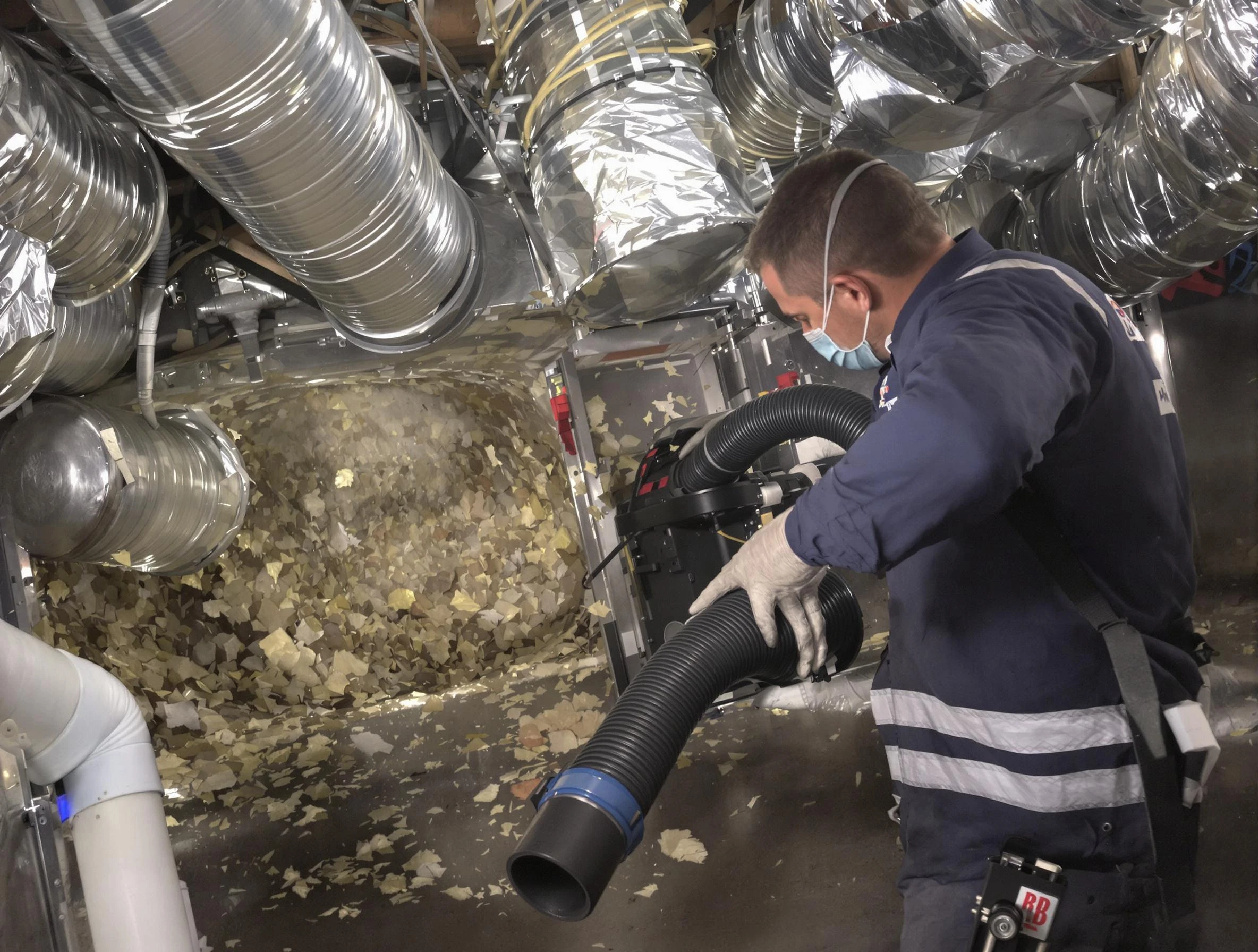 Christiana Air Duct Cleaning specialist operating negative pressure cleaning equipment for thorough duct maintenance in Christiana